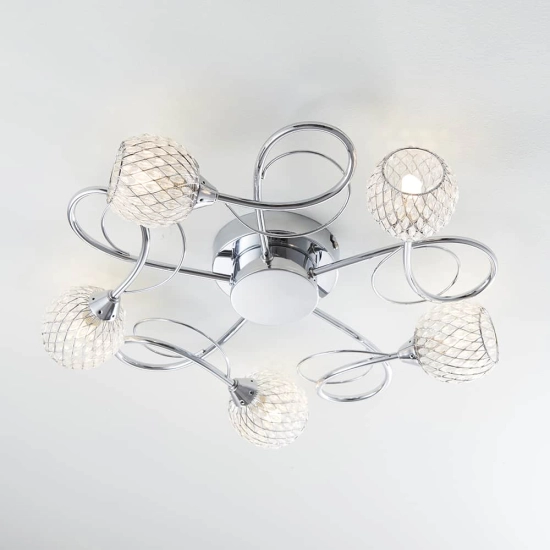 kinkiecik.pl Lampa sufitowa Aherne 5LT Semi Flush AHERNE-5CH ENDON