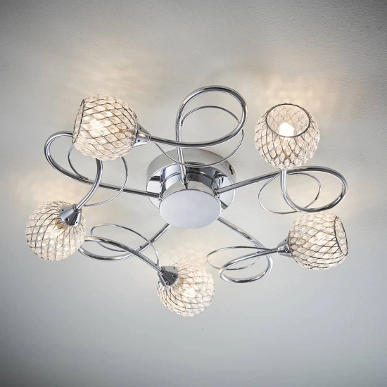 kinkiecik.pl Lampa sufitowa Aherne 5LT Semi Flush AHERNE-5CH ENDON