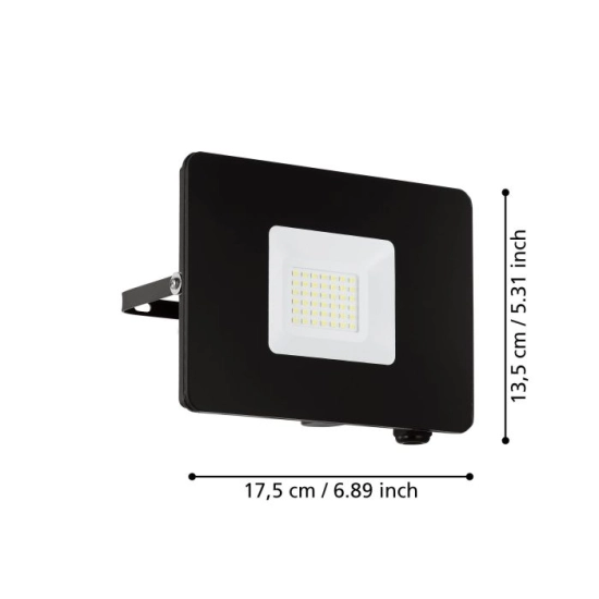 FAEDO 3 kinkiet zewnętrzny LED 31W 5000K naświetlacz czarny 97457 EGLO