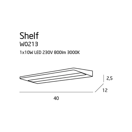 kinkiecik Shelf kinkiet W0213 MaxLight