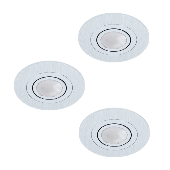 AREITIO Oprawa stropowa GU10 LED aluminium szczotkowane zestaw 3 szt. 98639 EGLO
