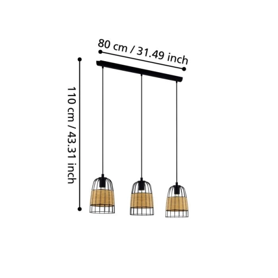ANWICK Lampa wisząca 43313 EGLO