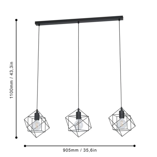 STRAITON Lampa wisząca 43361 EGLO