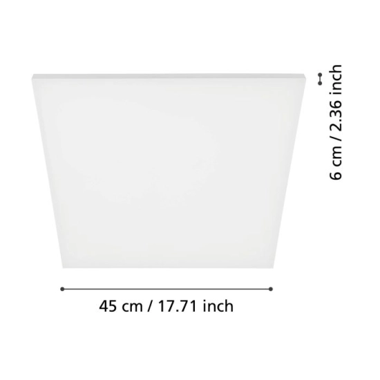TURCONA oprawa sufitowa 45x45 cm panel LED 4000K 98902 EGLO