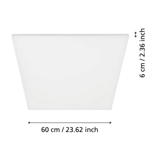 TURCONA oprawa sufitowa 59,5x59,5 cm panel LED 4000K 98903 EGLO