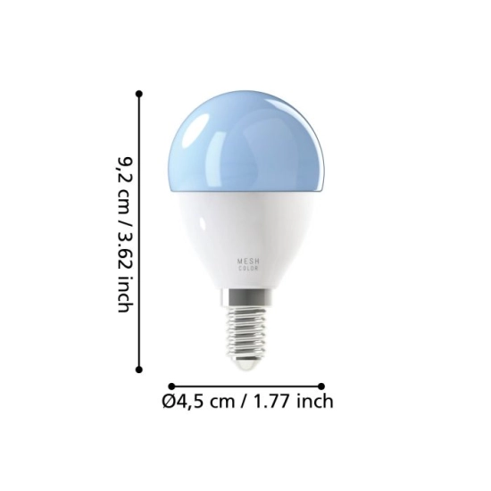 Żarówka LED E14 4,9W RGB+TW P45 470 lm Kulka Sterowana Smart Home Connect-Z 12252 EGLO