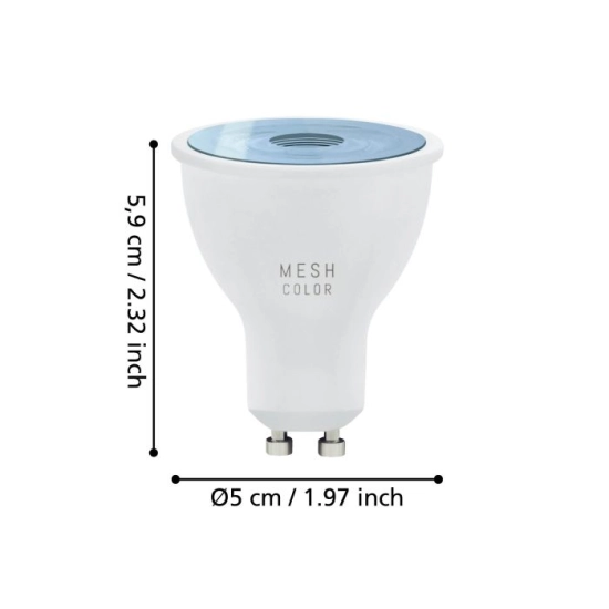 LED Oświetlenie GU10 4,9W 2700-6500K RGB+TW Możliwość ściemniania 345lm 12251 EGLO