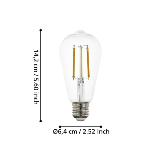 Żarówka LED E27 6W 2200-6500K ST64 806 lm Sterowana Smart Home Connect-Z 12236 EGLO