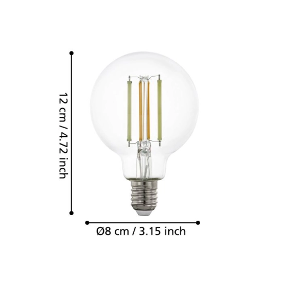 Żarówka LED E27 6W 2200-6500K G80 806 lm Glob Sterowana Smart Home Connect-Z 12237 EGLO