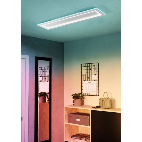 PADROGIANO-Z Plafon LED RGB+TW biały 120x30 cm oprawa sufitowa Smart Home 900485 EGLO