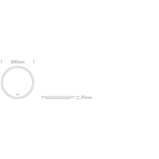 Lustro CCT Adjustable Defog Mirrors 60208 ONE LIGHT