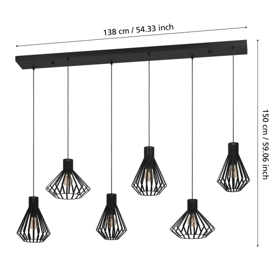 BASIDANO Lampa wisząca 390126 EGLO