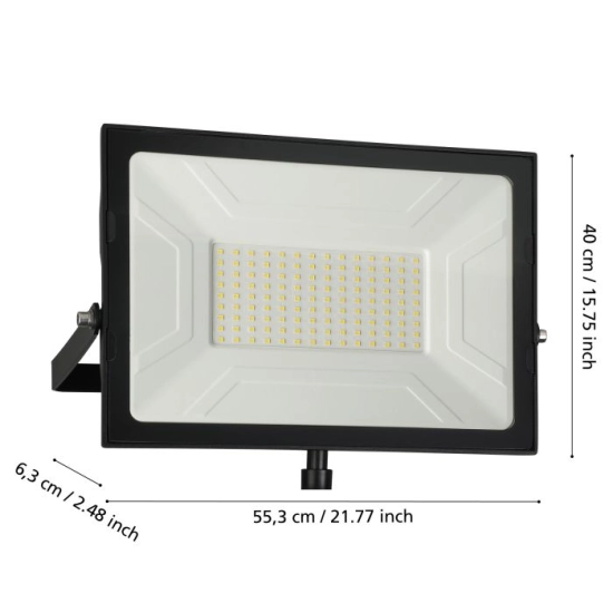 FAEDO 3 kinkiet zewnętrzny LED 102W 5000K naświetlacz z czujnikiem ruchu czarny