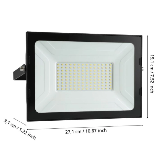 FAEDO 3 kinkiet zewnętrzny LED 102W 5000K naświetlacz czarny 900256 EGLO