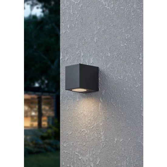 JABAGA lampa ścienna kinkiet zewnętrzny GU10 LED czarny IP44 900275 EGLO