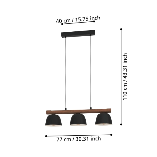 SHERBURN Lampa wisząca 43739 EGLO