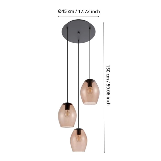 ESTANYS 1 Lampa wisząca 390161 EGLO