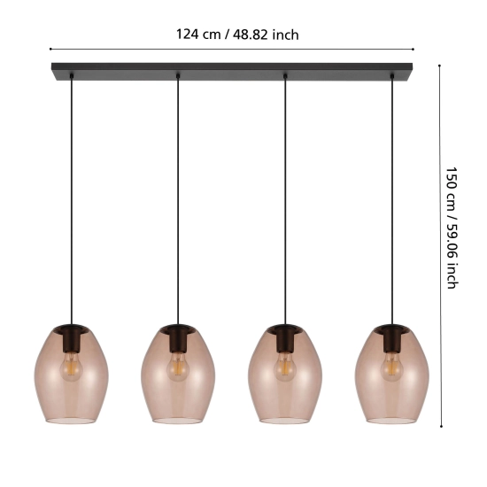 ESTANYS 1 Lampa wisząca 390162 EGLO