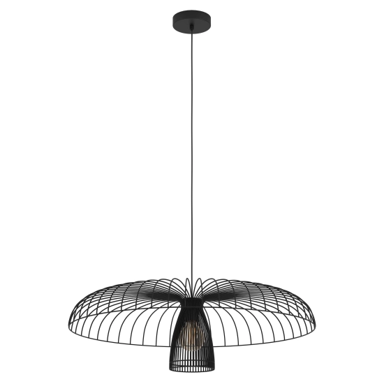 CHAMPERICO Lampa wisząca druciana 77 cm czarna 390216 EGLO