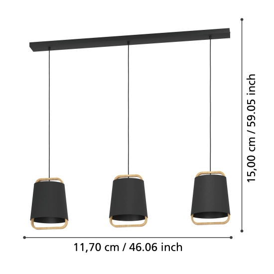 CAMALOZA Lampa wisząca 390186 EGLO