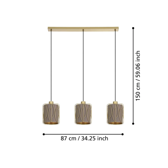COROJAL Lampa wisząca 390207 EGLO