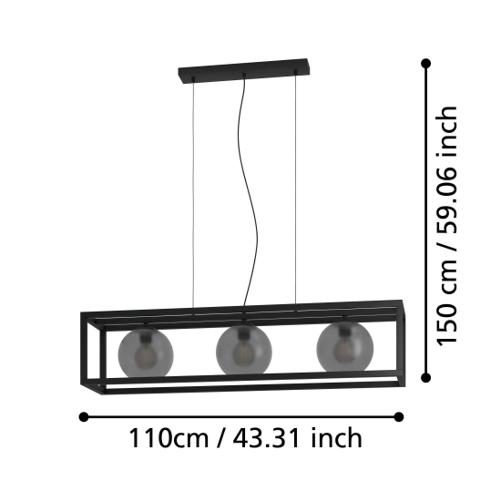 ARANGONA Lampa wisząca 390215 EGLO