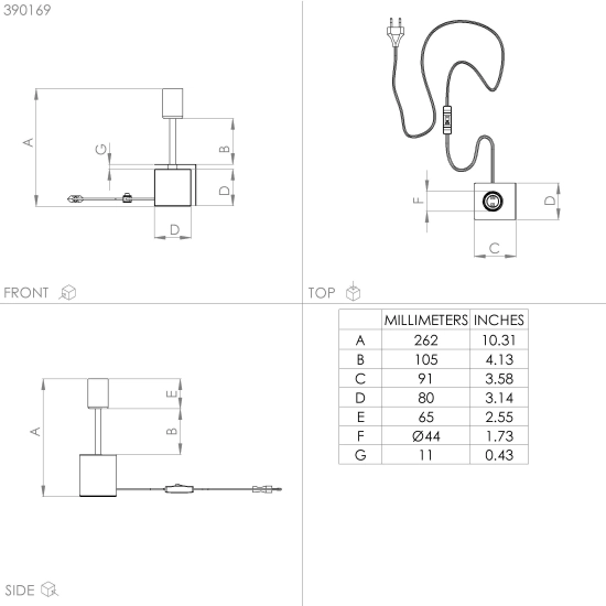 CARMITA Lampa stołowa 390168 EGLO