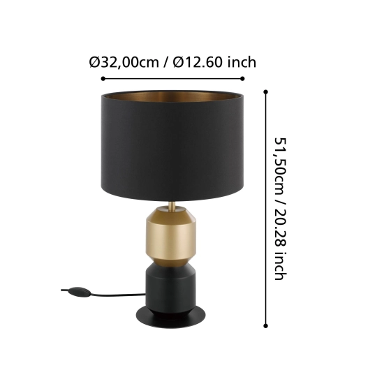 LAURIGNANO Lampa stołowa 390188 EGLO