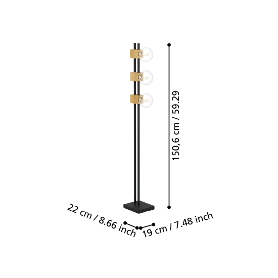 LEVANTARA Lampa podłogowa 390194 EGLO