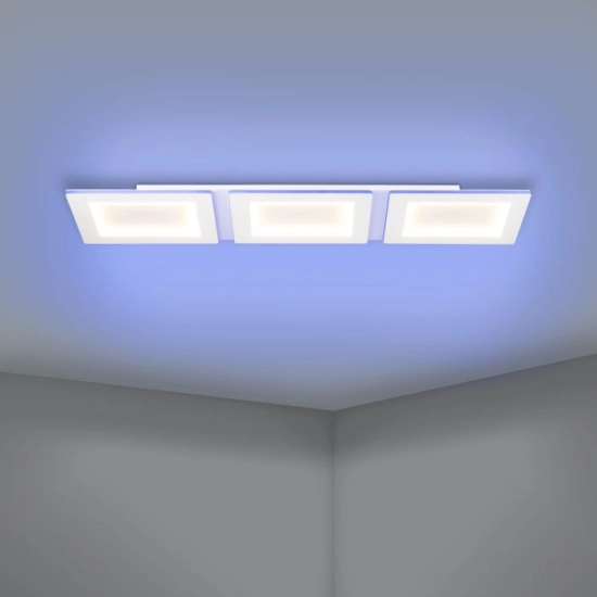 PADROGIANO-Z Plafon LED RGB+TW biały 120x30 cm oprawa sufitowa Smart Home 900482 EGLO