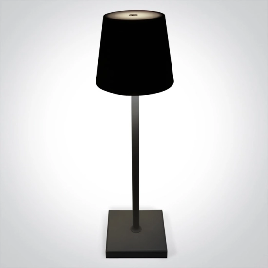 BLACK 3,5W WW TABLE LAMP RECHARGEABLE USB SOCKET IP54 DIMMABLE 61082/B ONE LIGHT