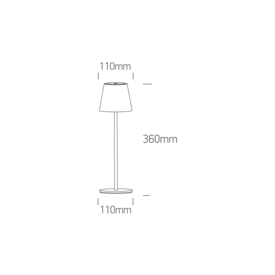 WHITE 3,5W WW TABLE LAMP RECHARGEABLE USB IP54 DIMMABLE 61082B/W/W ONE LIGHT