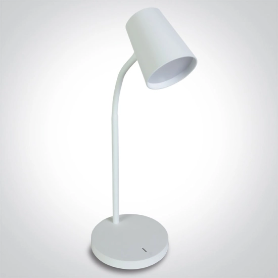 WHITE TABLE LAMP LED 5W WW DIMMABLE 230V EU PLUG 61110/W/W ONE LIGHT