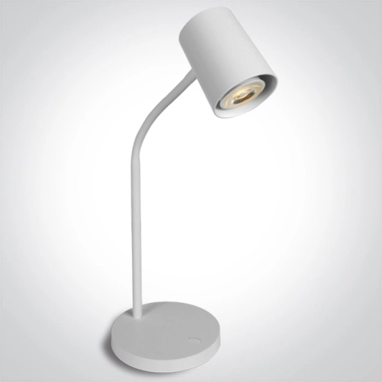 WHITE TABLE LAMP GU10 10W EU PLUG 61110A/W ONE LIGHT
