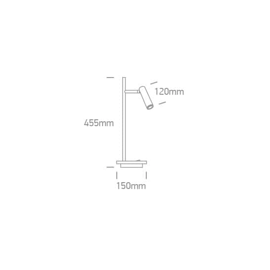 kinkiecik.pl Diodor S 61132A/B/W czarna lampa stołowa LED 3000K 230V reflektor 3W + podstawa 6W; zasilacze w komplecie ONE LIGHT