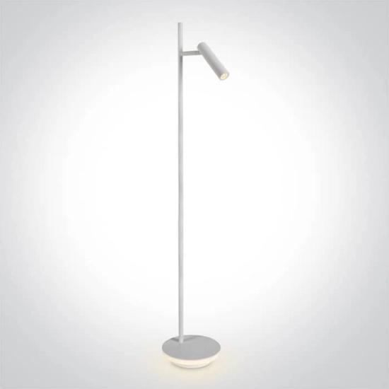 kinkiecik.pl Diodor P 61132B/W/W biała lampa podłogowa LED 3000K 230V reflektor 3W + podstawa 8W; zasilacze w komplecie
