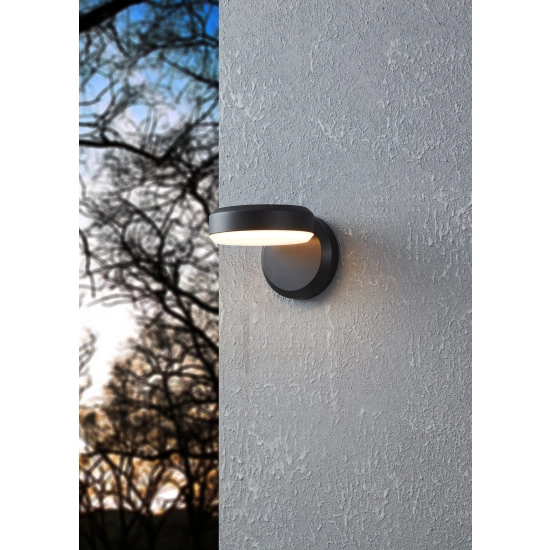 FORNACI lampa ścienna kinkiet zewnętrzny LED czarny 900673 EGLO