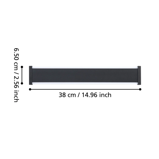 NEVIANO lampa ścienna kinkiet zewnętrzny LED 38cm czarny 900676 EGLO