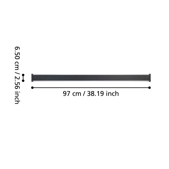 NEVIANO lampa ścienna kinkiet zewnętrzny LED 97cm czarny 900678 EGLO