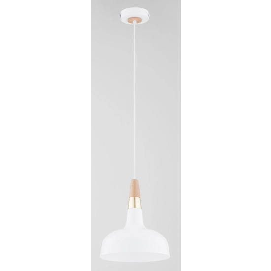 Lampa wisząca RODOS 1xE27 biały-złoty 61388 ALFA