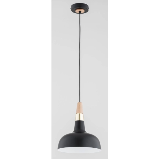 Lampa wisząca RODOS 1xE27 czarna-złoty 61389 ALFA