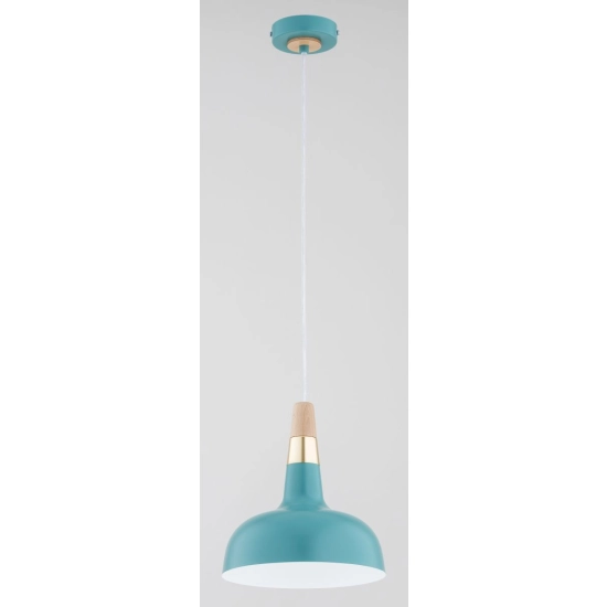 Lampa wisząca RODOS 1xE27 niebieski-złoty 61390 ALFA