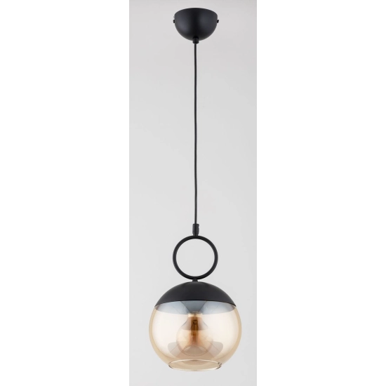 Lampa wisząca Sitro 1xE27 czarna-bursztyn 61469 ALFA