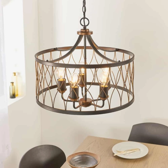 kinkiecik.pl Lampa wisząca Heston 5LT Pendant 61498 ENDON