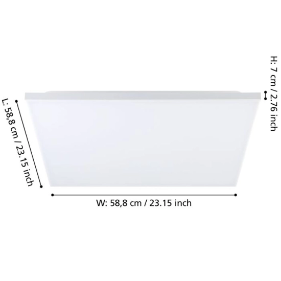 TRUPIANA oprawa sufitowa panel LED RGBTW 58,7 cm 900569 EGLO