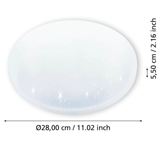 FRANIA-S Plafon łazienkowy LED 31 cm 3000K IP44 biały lampa ścienna / sufitowa 900619 EGLO