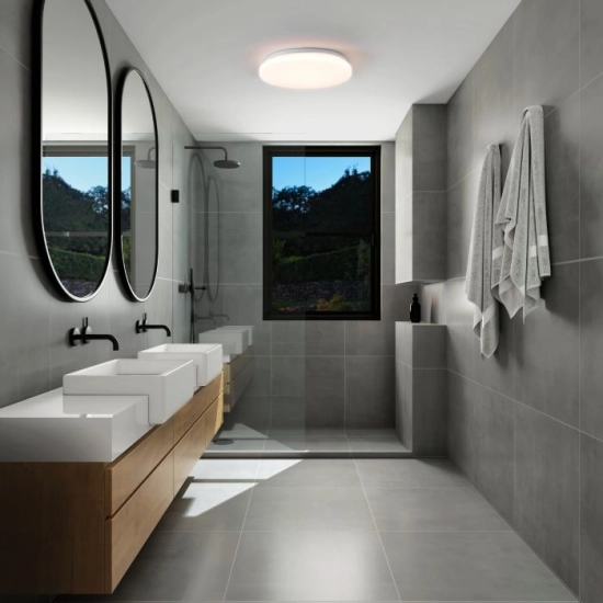 FRANIA-S Plafon łazienkowy LED 31 cm 3000K IP44 biały lampa ścienna / sufitowa 900619 EGLO