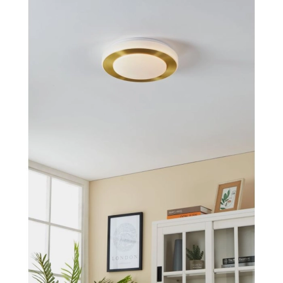 CAPRI Plafon łazienkowy LED 30 cm 3000K IP44 mosiądz oprawa sufitowa 900369 EGLO