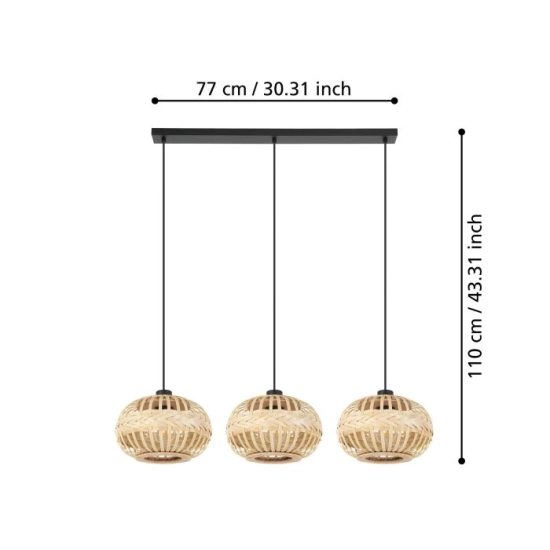 AMSFIELD 1 Lampa wisząca 43863 EGLO