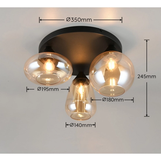 LUMINA – 617030313 excl. 3x E14 · max. 10W TRIO
